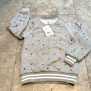 NWT. Lola & the Boys. Girls Size 6T. Rainbow Gem Sweatshirt.